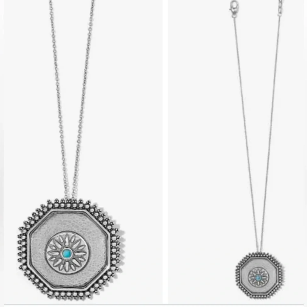 Brighton’s Telluride turquoise & silver Necklace - South Western cowgirl vibes - Picture 1 of 5